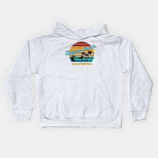 Laguna Beach California Retro Vintage Sunset Graphic Design Kids Hoodie